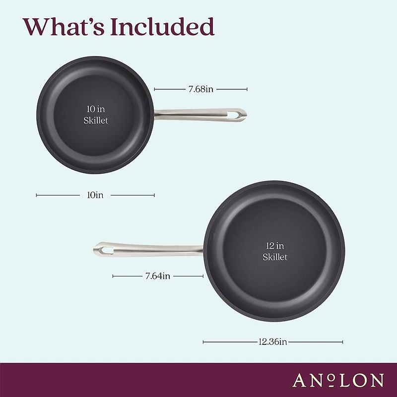 Anolon Accolade Aluminum 2-pc. Frying Pan Set