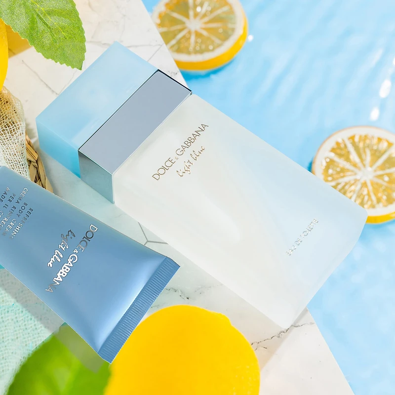 DOLCE&GABBANA Light Blue Ladies Eau De Toilette 1.7 Oz 2-Pc Gift Set ($126 Value) Perfume Set