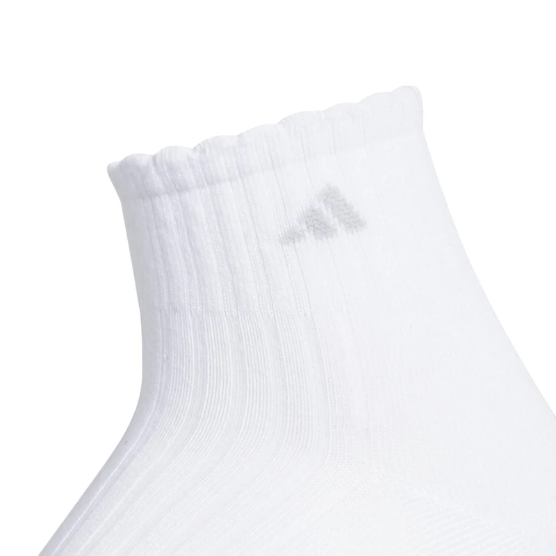 adidas Scallop Edge Womens Multi-Pack 3 Pair Quarter Ankle Socks
