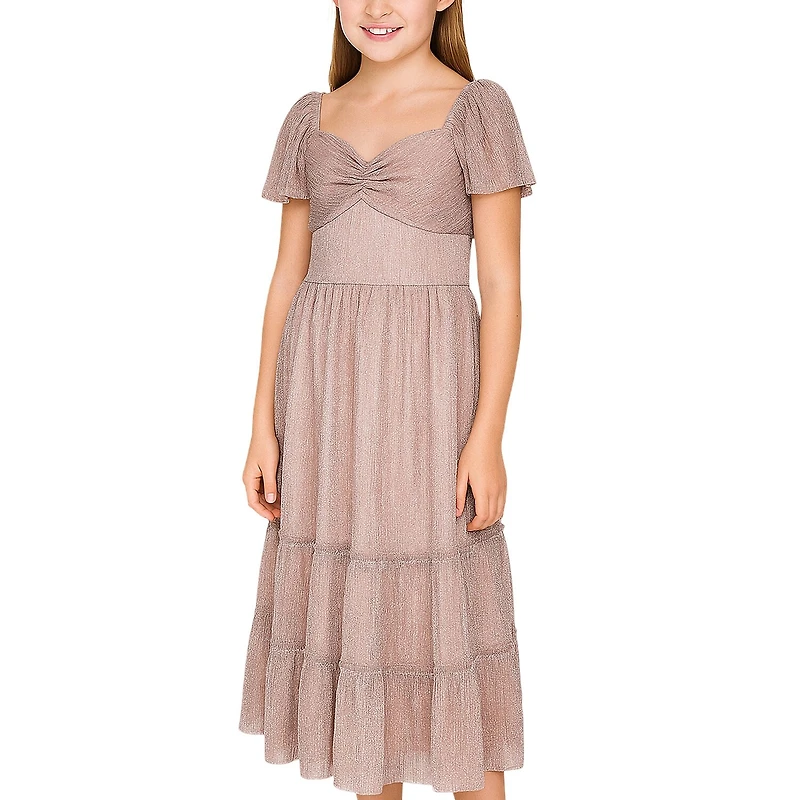 Lilt Big Kid Girls Short Sleeve Maxi Dress