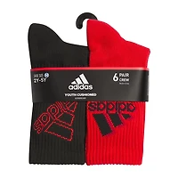 adidas Little & Big Kid Boys 6 Pair Crew Socks