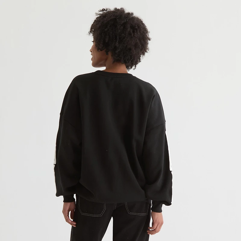 Skeleton Womens Juniors Crew Neck Long Sleeve Sweatshirt