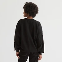 Skeleton Womens Juniors Crew Neck Long Sleeve Sweatshirt