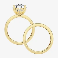 Grown Gorgeous Vs2, F Womens 4 1/4 CT. T.W. Lab White Diamond 14K Gold or Platinum Round Side Stone Bridal Set