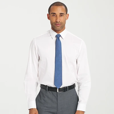 Nick Graham Mens Spread Collar Long Sleeve Shirt + Tie Set