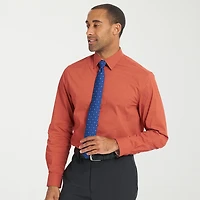 Nick Graham Mens Spread Collar Long Sleeve Shirt + Tie Set