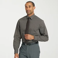Nick Graham Mens Spread Collar Long Sleeve Shirt + Tie Set