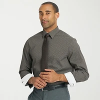 Nick Graham Mens Spread Collar Long Sleeve Shirt + Tie Set