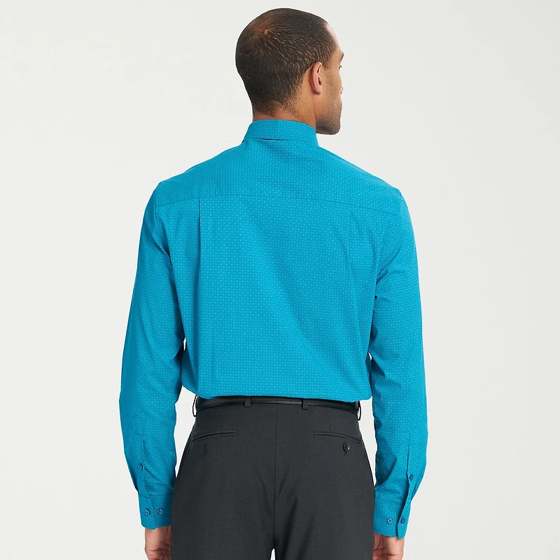 Nick Graham Mens Point Collar Long Sleeve Shirt + Tie Set