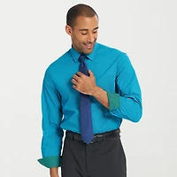 Nick Graham Mens Point Collar Long Sleeve Shirt + Tie Set