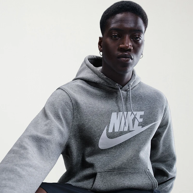 Nike Fleece Sweatshirt Mens Long Sleeve Active Hoodie