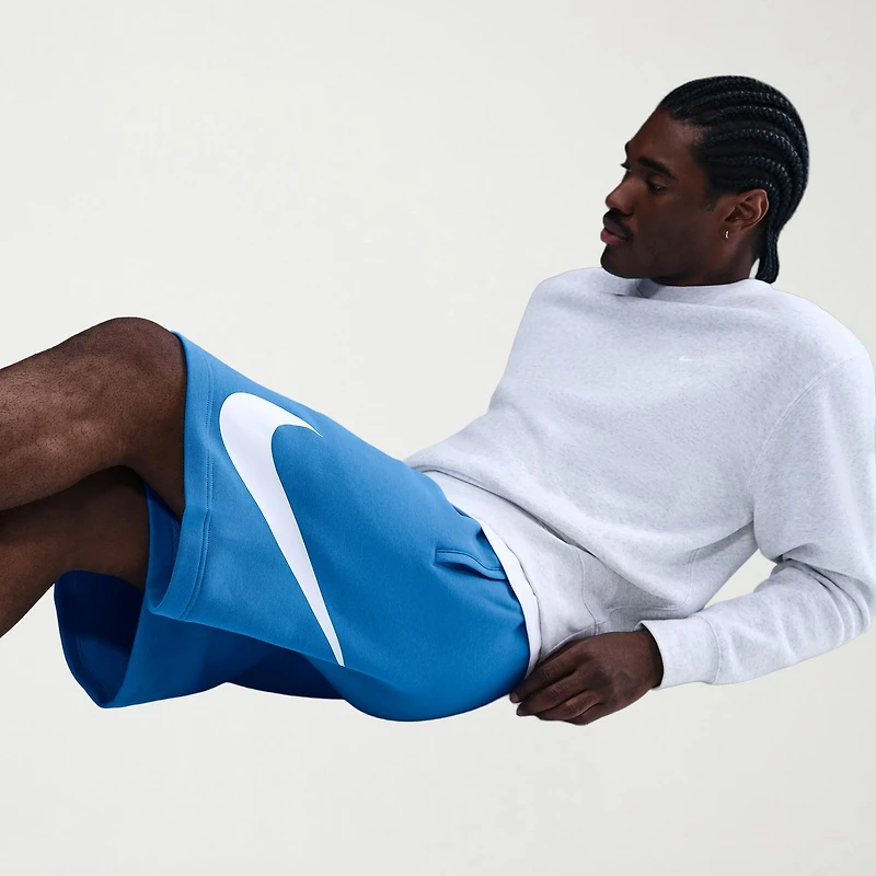 Nike Fleece Mens 11" Mid Rise Workout Shorts