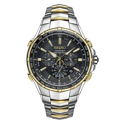 Seiko Mens Chronograph Two Tone Stainless Steel Bracelet Watch Ssg010