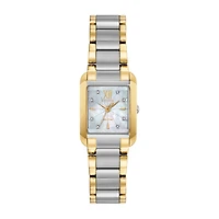 Citizen Bianca Womens Diamond Accent Two Tone Stainless Steel Bracelet Watch Ew5554-58d
