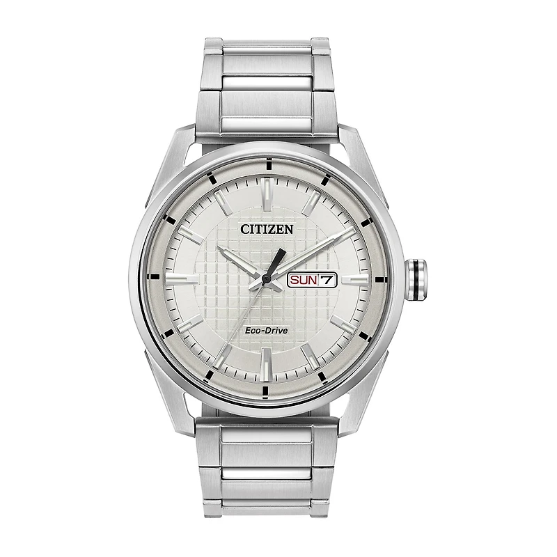 Citizen Mens Silver Tone Stainless Steel Bracelet Watch Aw0080-57a
