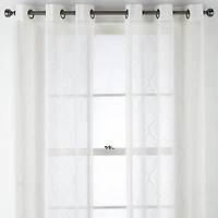 Regal Home Sterling Matte Grommet Top Sheer Curtain Panel