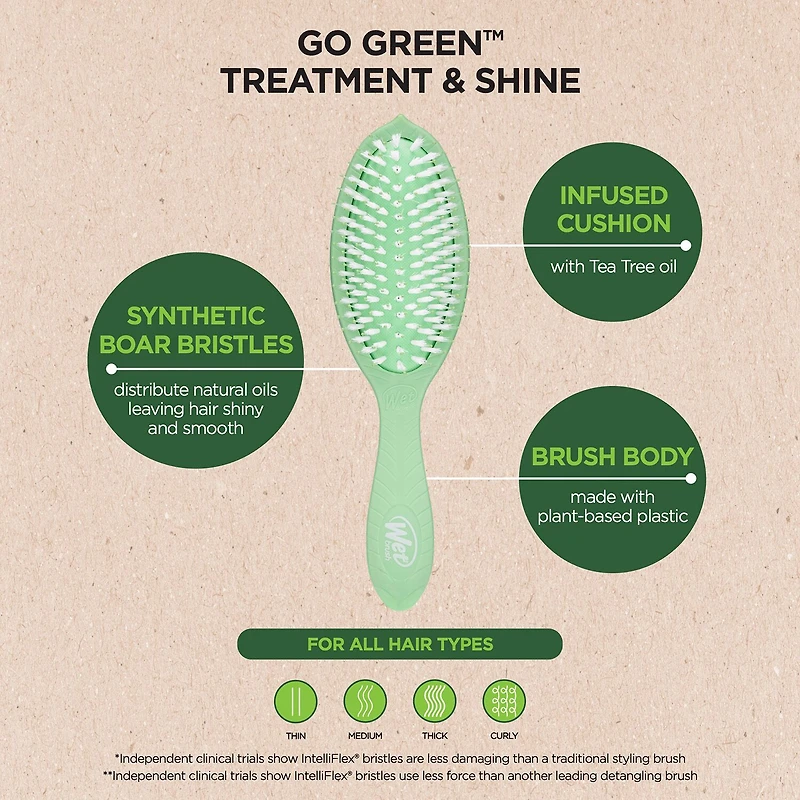 The Wet Brush Go Green Tea Tree Oil Infused Brush