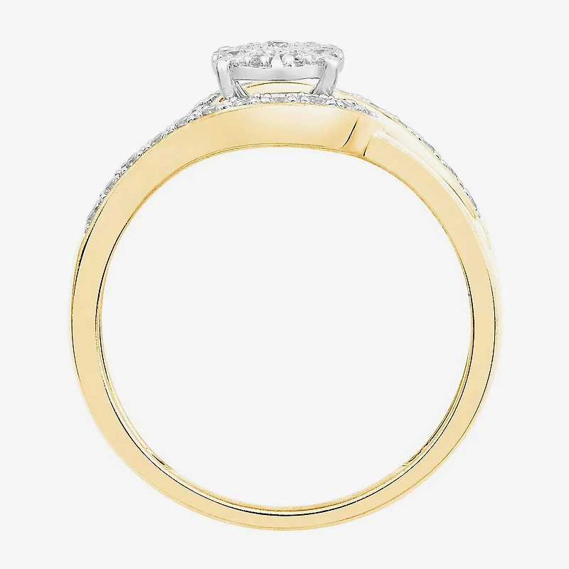 3PC His and Hers Trio Wedding Set Featuring 3/ CT.T.W. Natural Diamond Womens Bridal Set and Mens Wedding Band in 10K or 14K Two Tone Gold