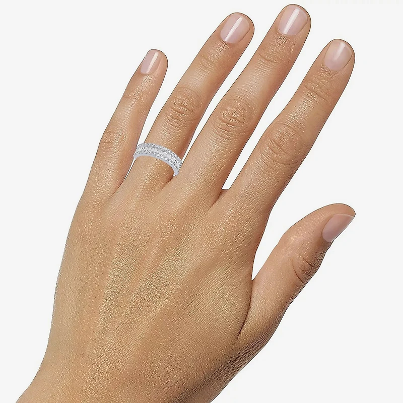 Womens 2.5MM 1 CT. T.W. Natural White Diamond 14K Gold Anniversary Wedding Band