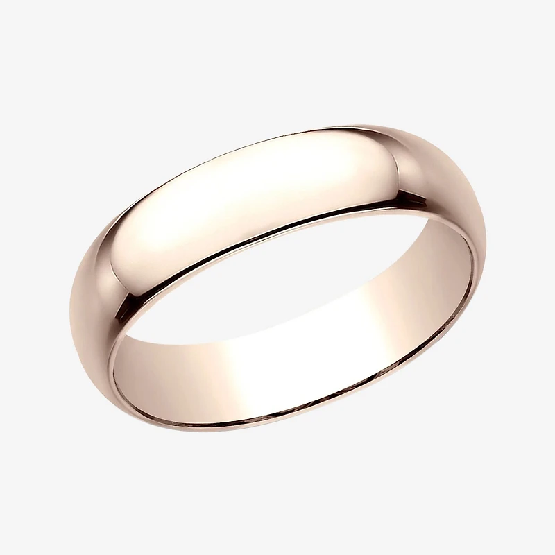 Mens 6MM 14K Gold Wedding Band