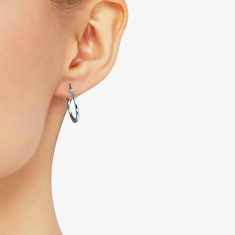 Womens 10K Gold 17.3mm Hoop Earrings