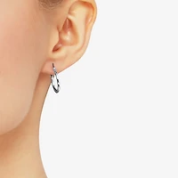 Womens 10K Gold 17.3mm Hoop Earrings