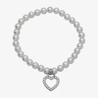 Girls White Cultured Freshwater Pearl Sterling Silver Heart 2-pc. Jewelry Set