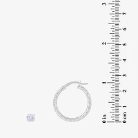 DiamonArt® 2 Pair 3/8 CT. T.W. White Cubic Zirconia Sterling Silver Earring Sets