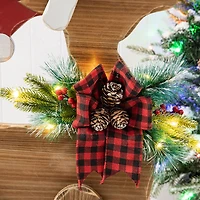 Glitzhome Chunky Wood Reindeer Decor Christmas Porch Sign