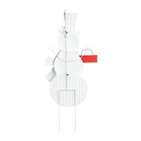 Glitzhome Metal Snowman Christmas Yard Art