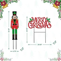Glitzhome Set Of 3 Metal Nutcracker Christmas Yard Art
