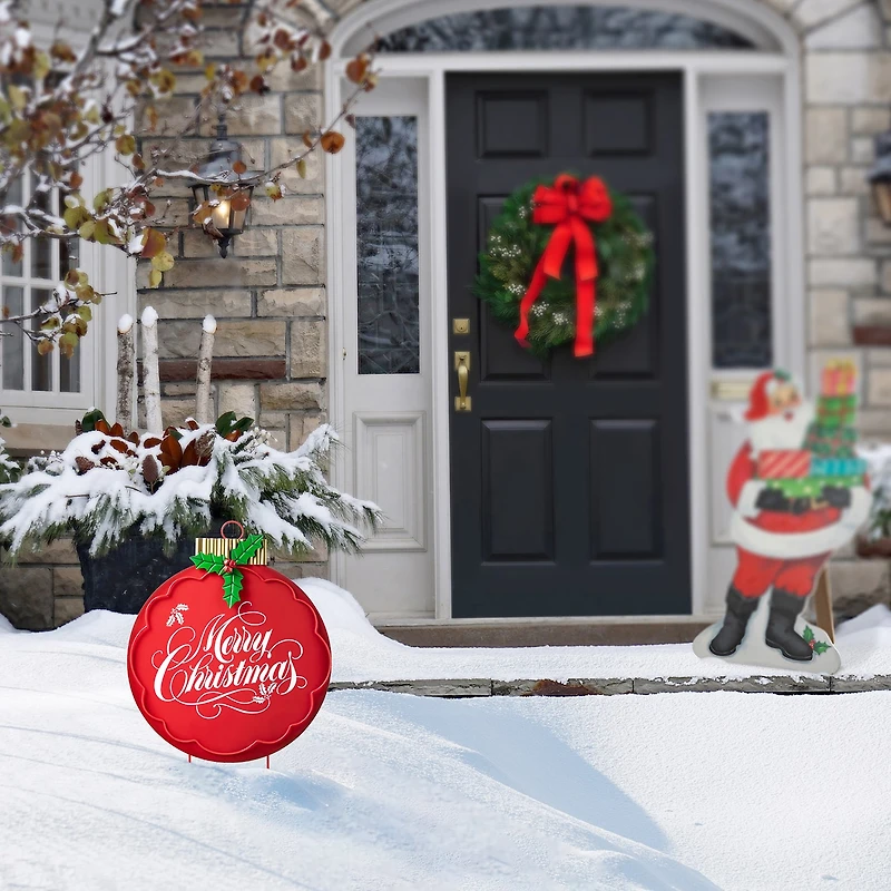 Glitzhome Metal Ornament Christmas Yard Art