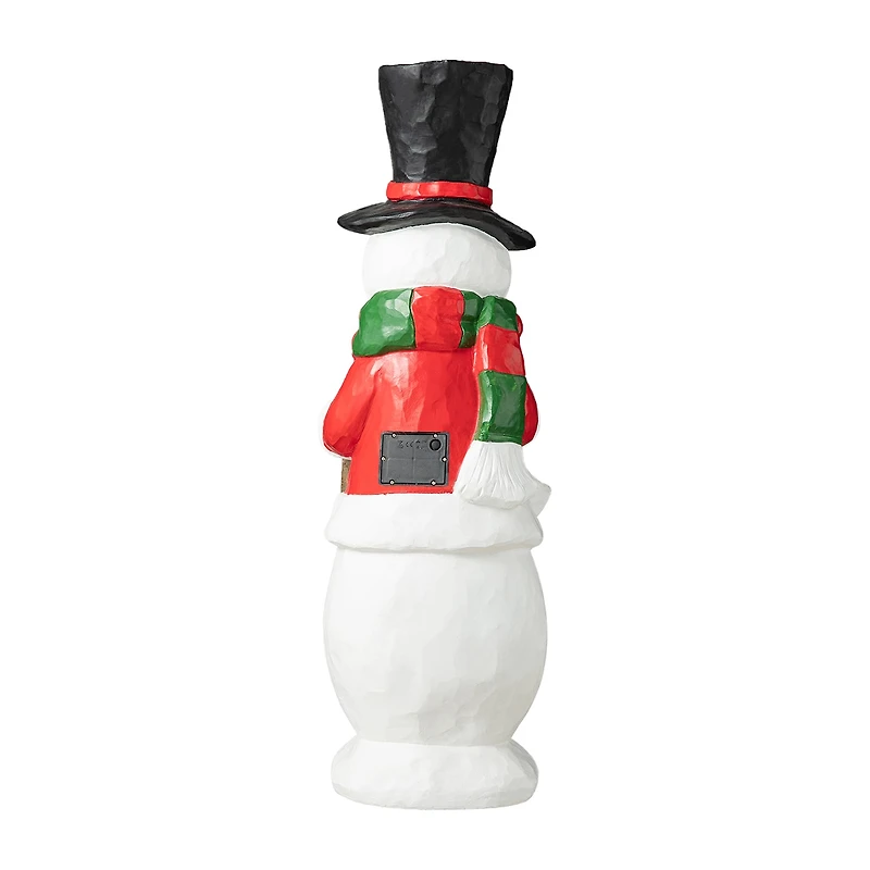 Glitzhome Resin Snowman Decor Christmas Porch Sign