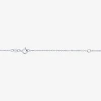 "Travel" (G-H / I1-I2) Airplane Womens Diamond Accent Lab Grown White Diamond Sterling Silver 16 Inch Pendant Necklace