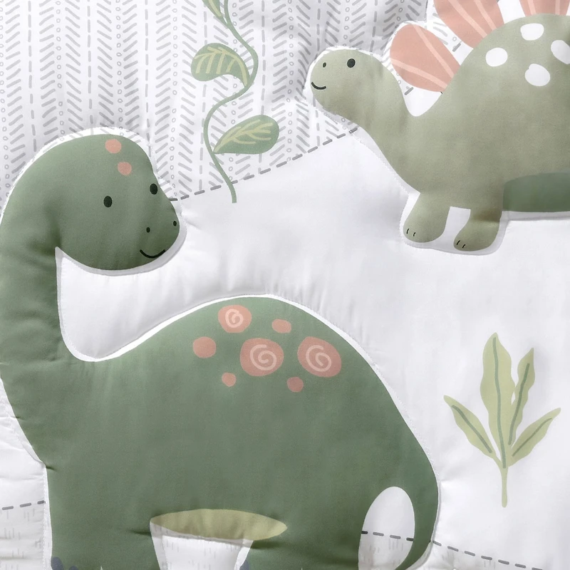 The Peanutshell Dinosaur Dreams 3-pc. Crib Bedding Set