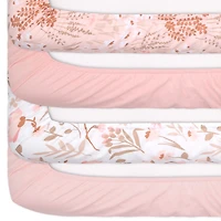 The Peanutshell Whimsical Floral 4-pc. Crib Sheet