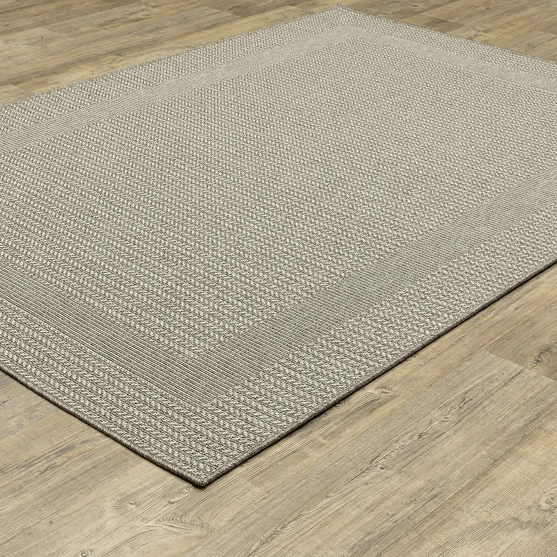 Covington Home Carina Textured Border Indoor Outdoor Rectangular Area Rug