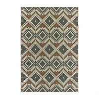 Covington Home Long Island Tribal Diamonds Indoor Outdoor Rectangular Area Rug