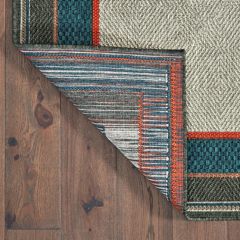 Covington Home Long Island Casual Border 39"X60" Indoor Outdoor Rectangular Accent Rug