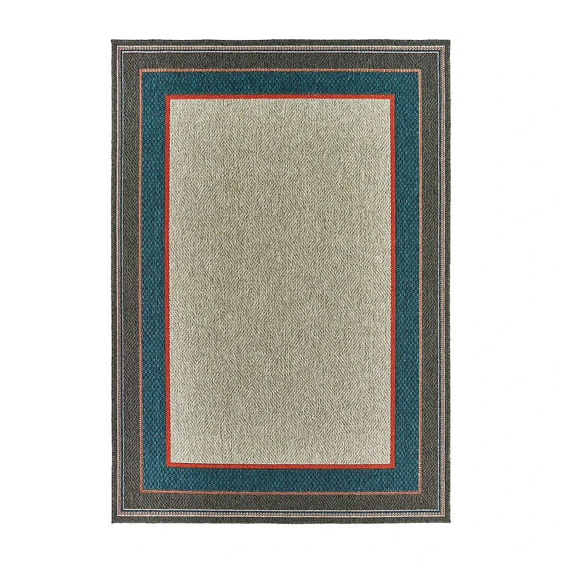 Covington Home Long Island Casual Border Indoor Outdoor Rectangular Area Rug