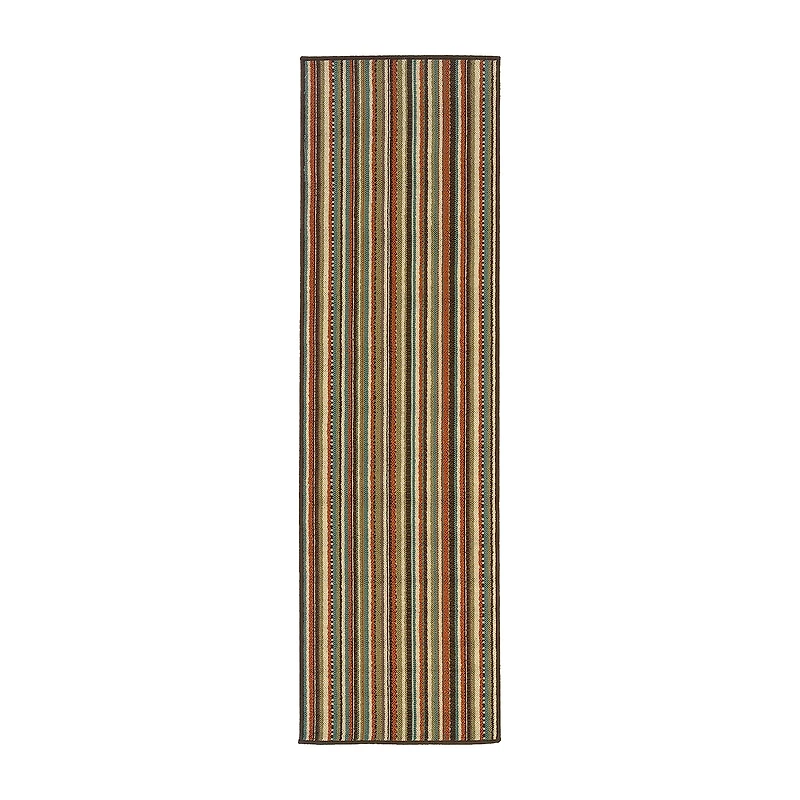 Covington Home Majorca Vertical Stripes 27"X90" Indoor Outdoor Rectangular Runner