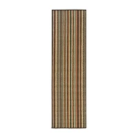 Covington Home Majorca Vertical Stripes 27"X90" Indoor Outdoor Rectangular Runner