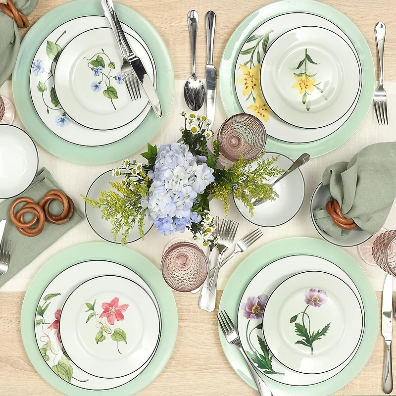 Martha Stewart Botanical Garden 12-pc. Ceramic Dinnerware Set