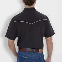 Ely Cattleman Western Mens Short Sleeve Classic Fit Button-Down Shirt