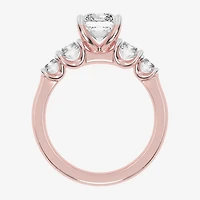 (G / Vs2-Si1) Womens 3 1/2 CT. T.W Lab Grown White Diamond 14K Gold 5-Stone Engagement Ring