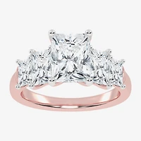 (G / Vs2-Si1) Womens 3 1/2 CT. T.W Lab Grown White Diamond 14K Gold 5-Stone Engagement Ring