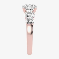 (G / Vs2-Si1) Womens 3 1/2 CT. T.W Lab Grown White Diamond 14K Gold Round 5-Stone Engagement Ring