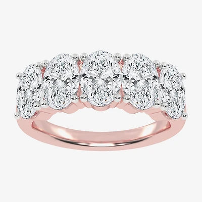 (G / Vs2-Si2) Womens 2 1/2 CT. T.W. Lab Grown White Diamond 14K Gold 5-Stone Anniversary Band