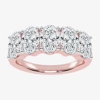 (G / Vs2-Si2) Womens 2 1/2 CT. T.W. Lab Grown White Diamond 14K Gold 5-Stone Anniversary Band