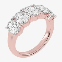(G / Vs2-Si2) Womens 2 1/2 CT. T.W. Lab Grown White Diamond 14K Gold 5-Stone Anniversary Band